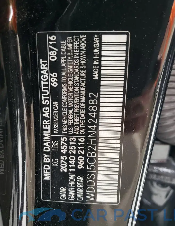 WDDSJ5CB2HN424882# 12