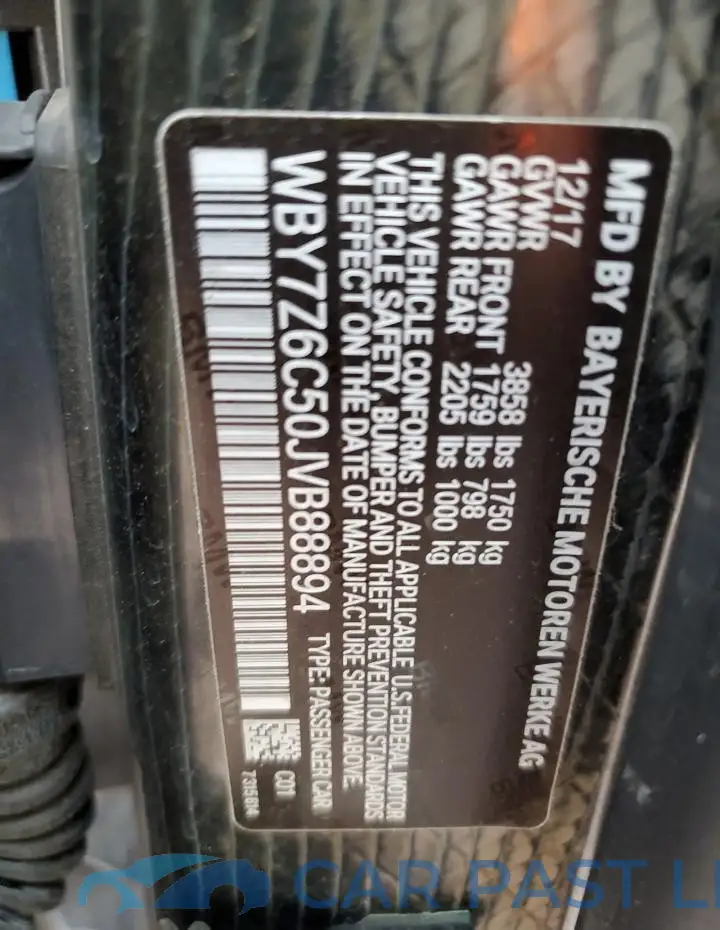 WBY7Z6C50JVB88894# 13