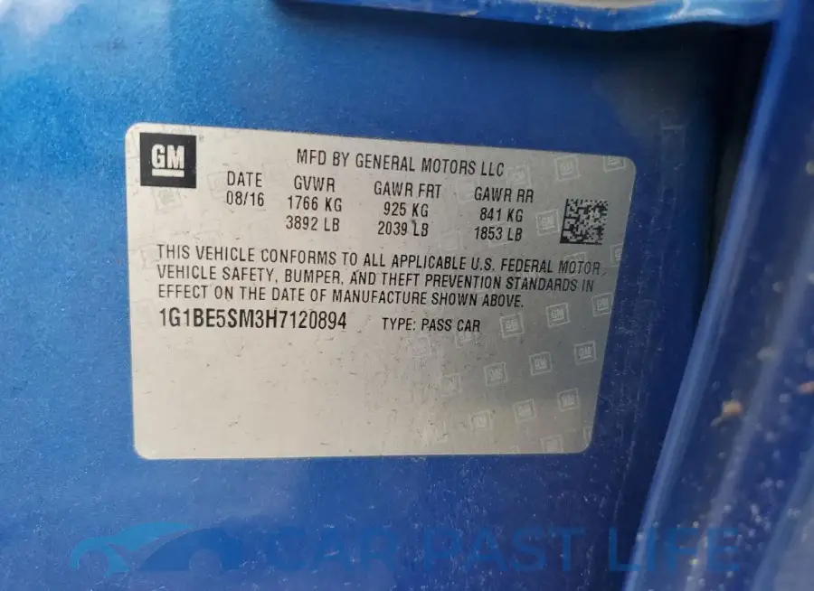 1G1BE5SM3H7120894# 13
