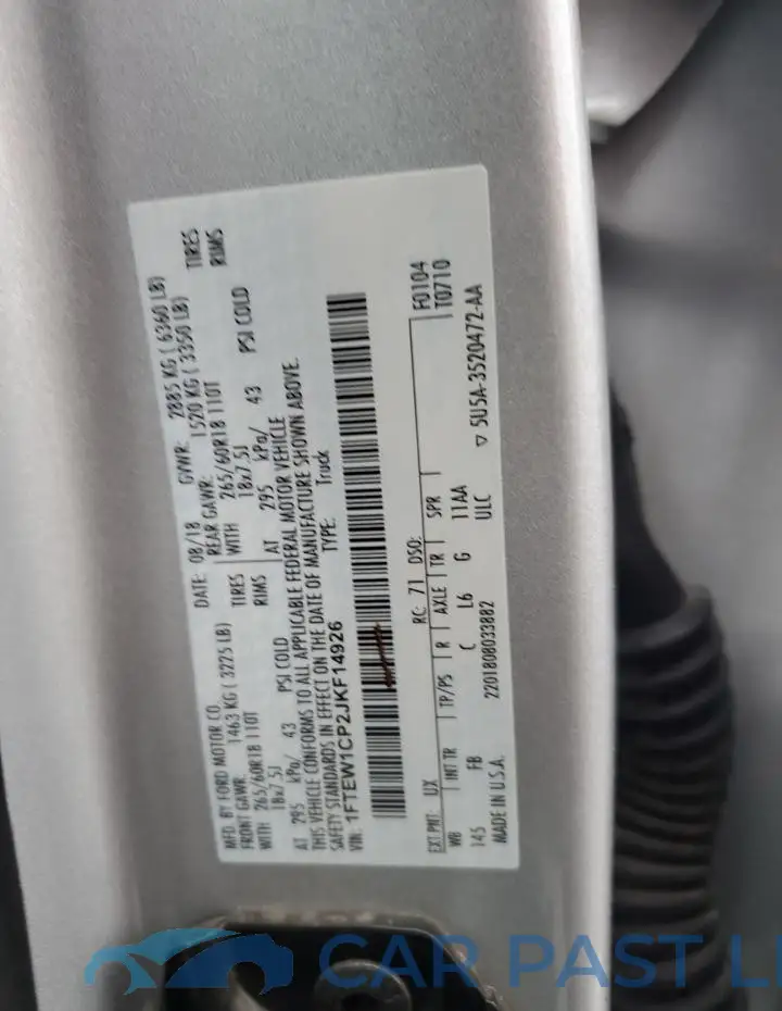 1FTEW1CP2JKF14926# 12