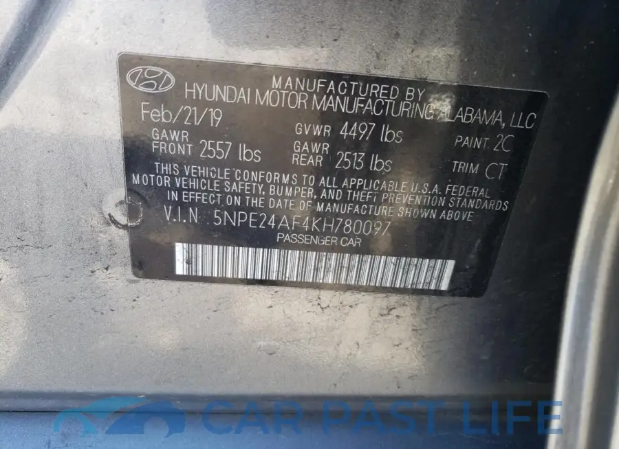 5NPE24AF4KH780097# 12
