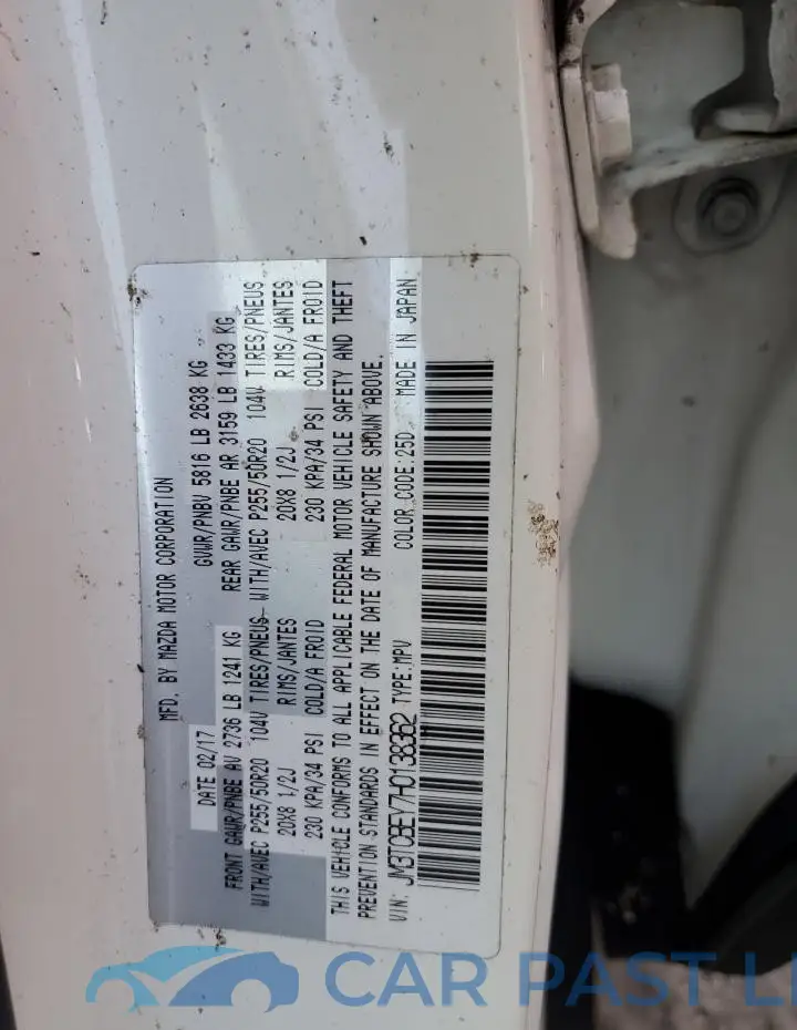 JM3TCBEY7H0138362# 14