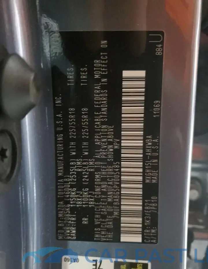 7MUFBABG5PV005485# 12