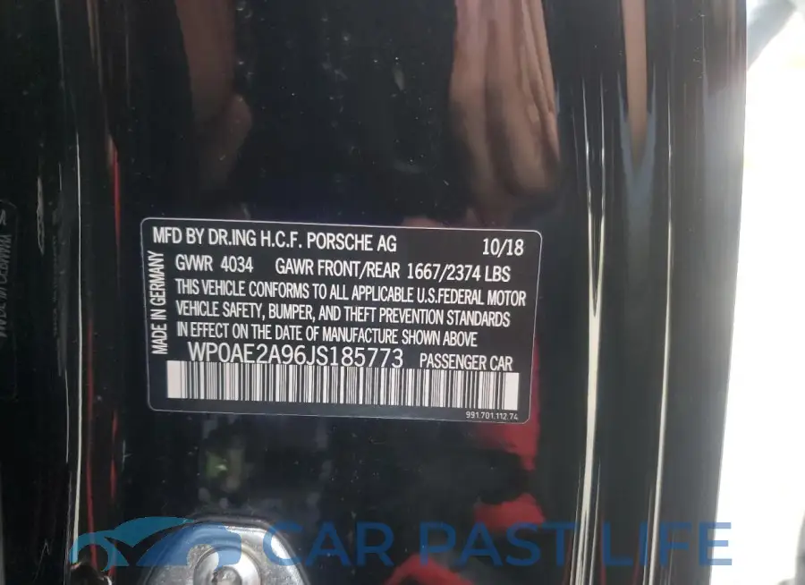WP0AE2A96JS185773# 13