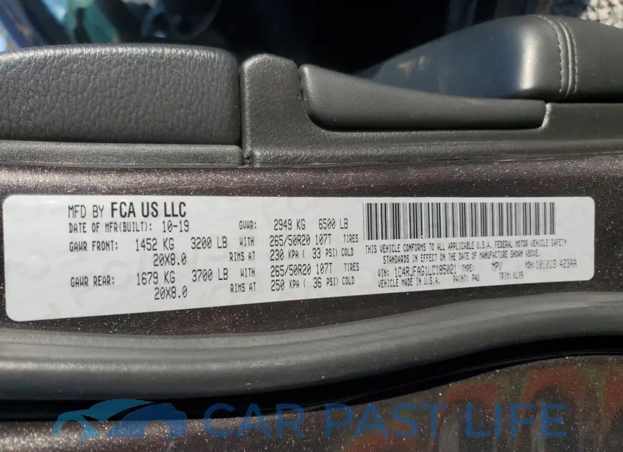 1C4RJFAG1LC185021# 13