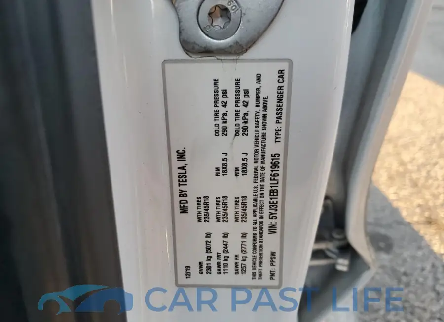 5YJ3E1EB1LF619615# 12