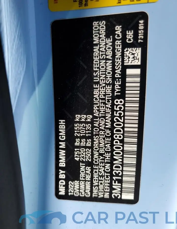 3MF13DM00P8D02558# 12