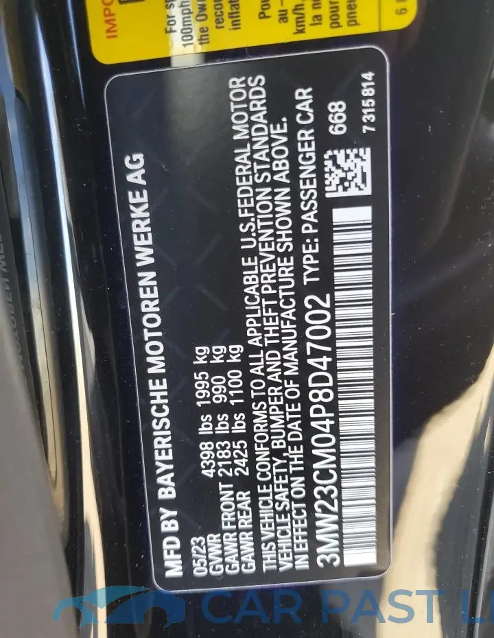 3MW23CM04P8D47002# 12