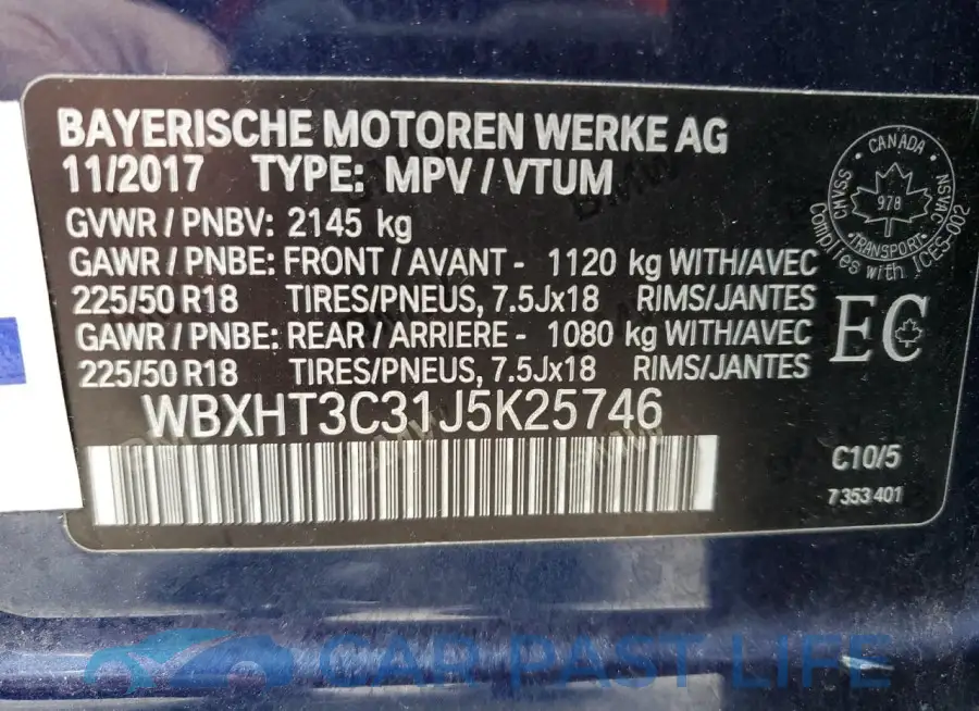 WBXHT3C31J5K25746# 12