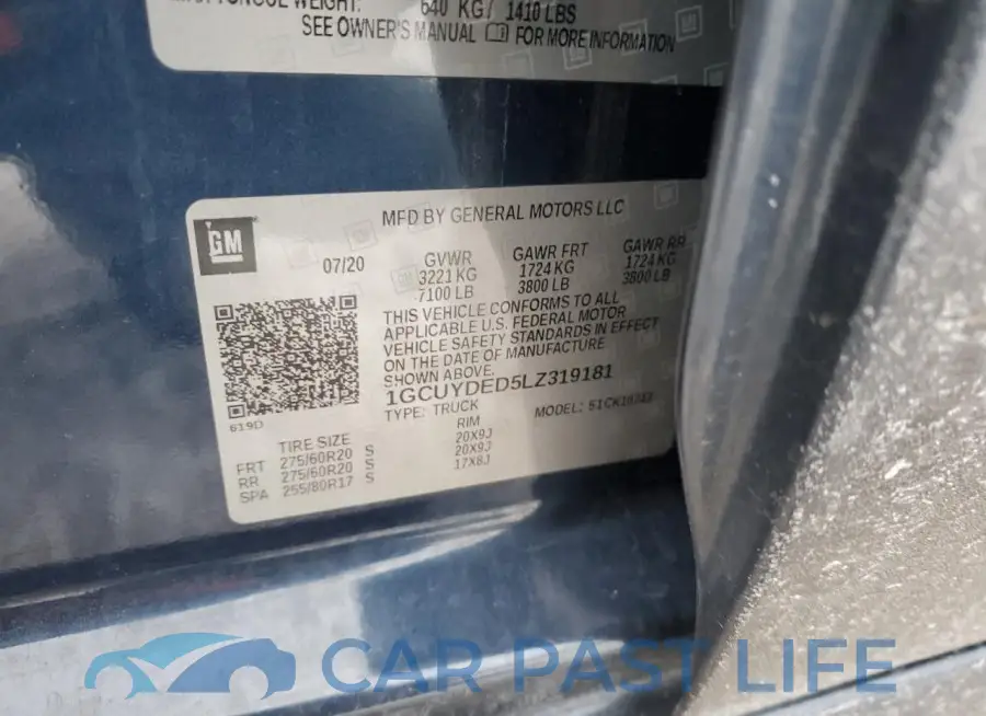 1GCUYDED5LZ319181# 12