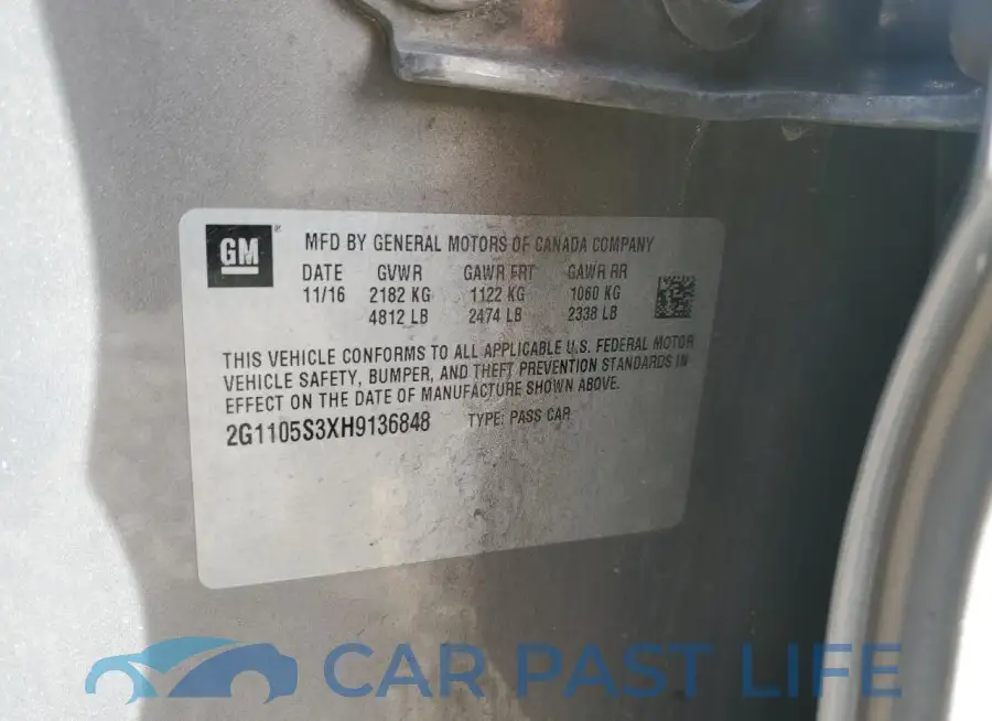 2G1105S3XH9136848# 12