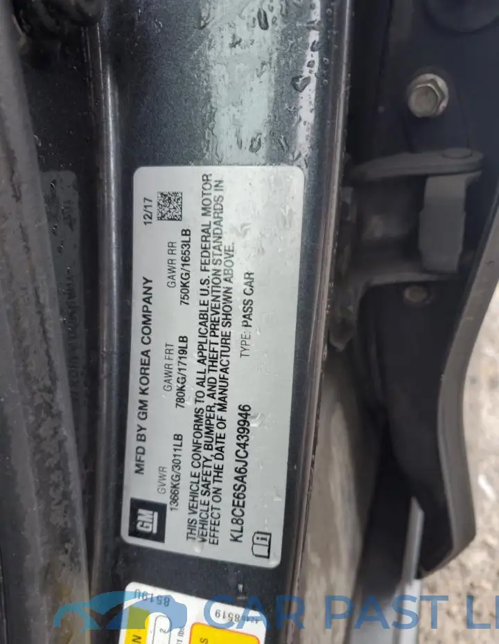 KL8CE6SA6JC439946# 12
