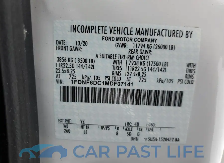 1FDNF6DC1MDF07141# 12