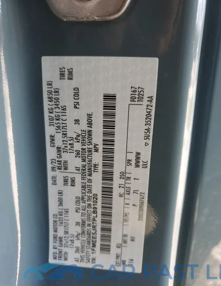1FMEE5JR7PLB91020# 13