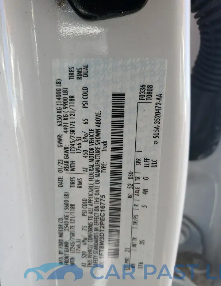1FT8W3DT2PEC16775# 13