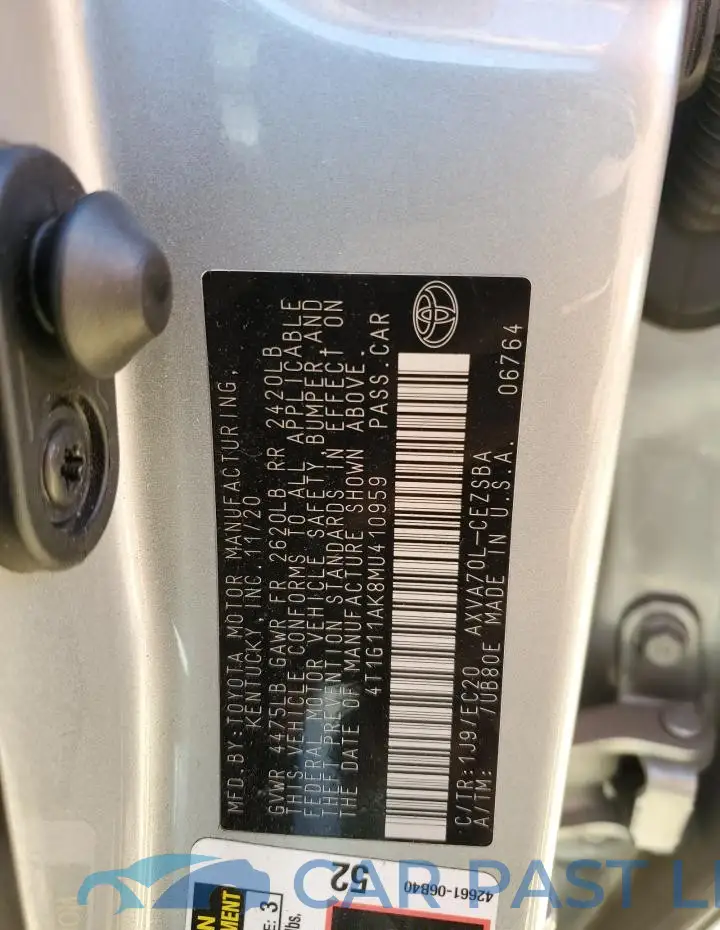 4T1G11AK8MU410959# 12