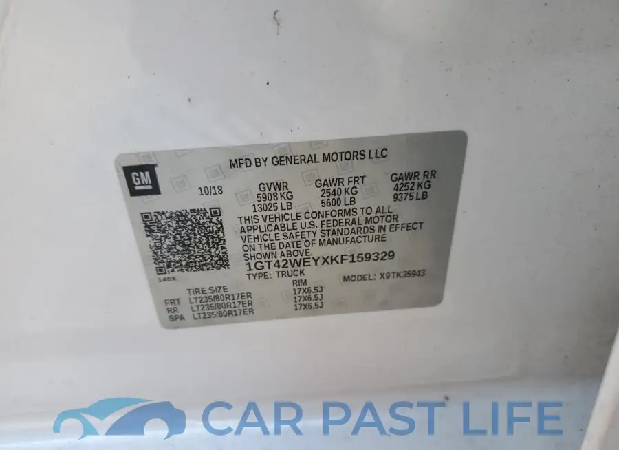 1GT42WEYXKF159329# 12