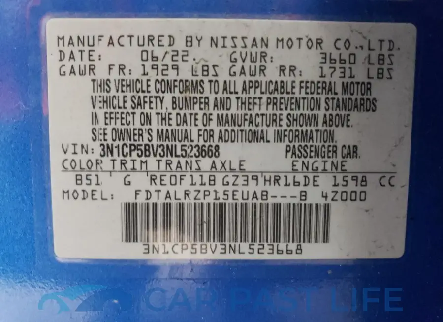 3N1CP5BV3NL523668# 13