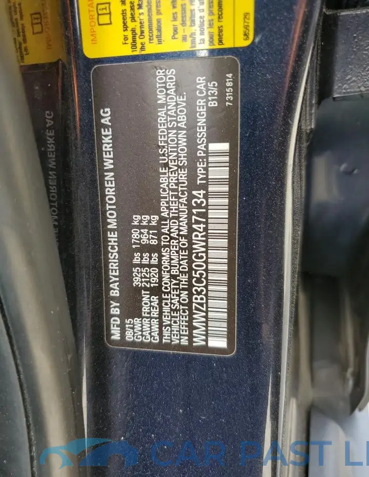 WMWZB3C50GWR47134# 12