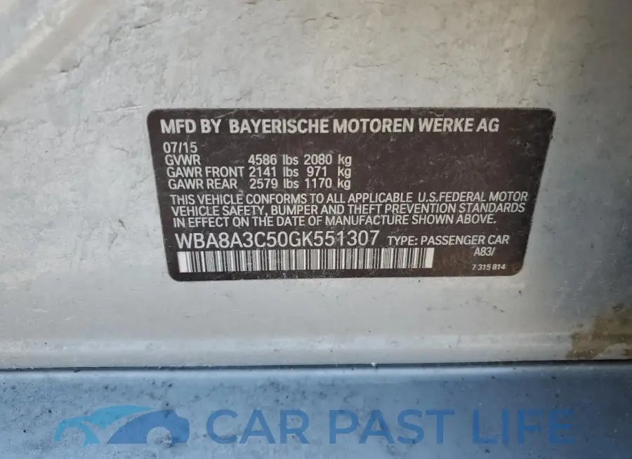 WBA8A3C50GK551307# 12