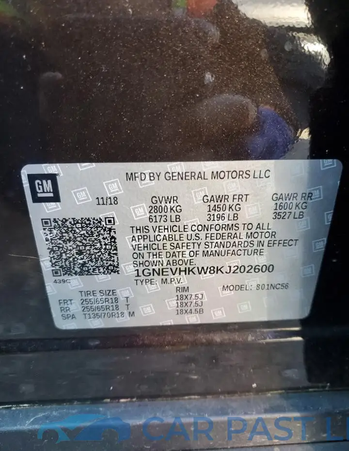 1GNEVHKW8KJ202600# 14