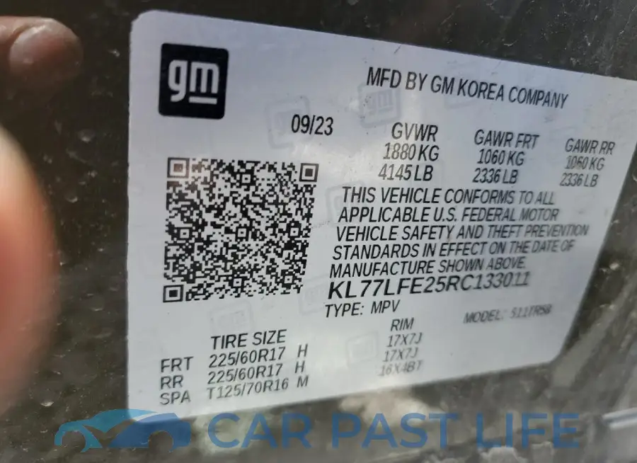 KL77LFE25RC133011# 13