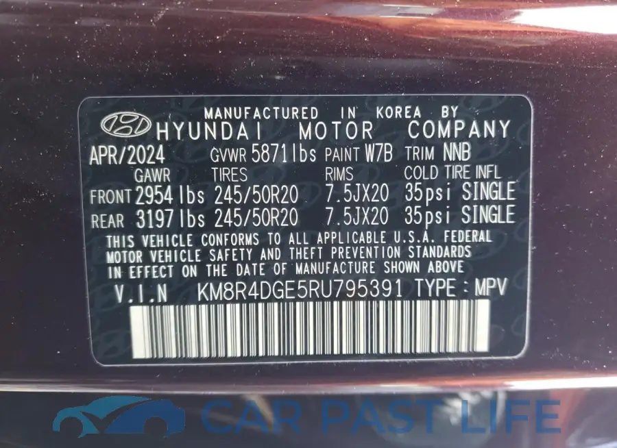KM8R4DGE5RU795391# 14