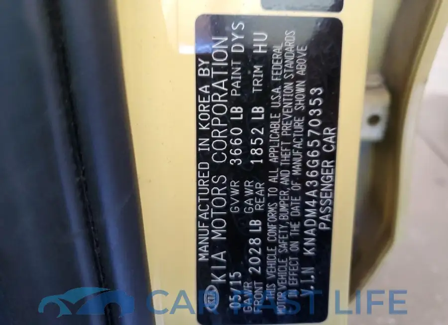 KNADM4A36G6570353# 13