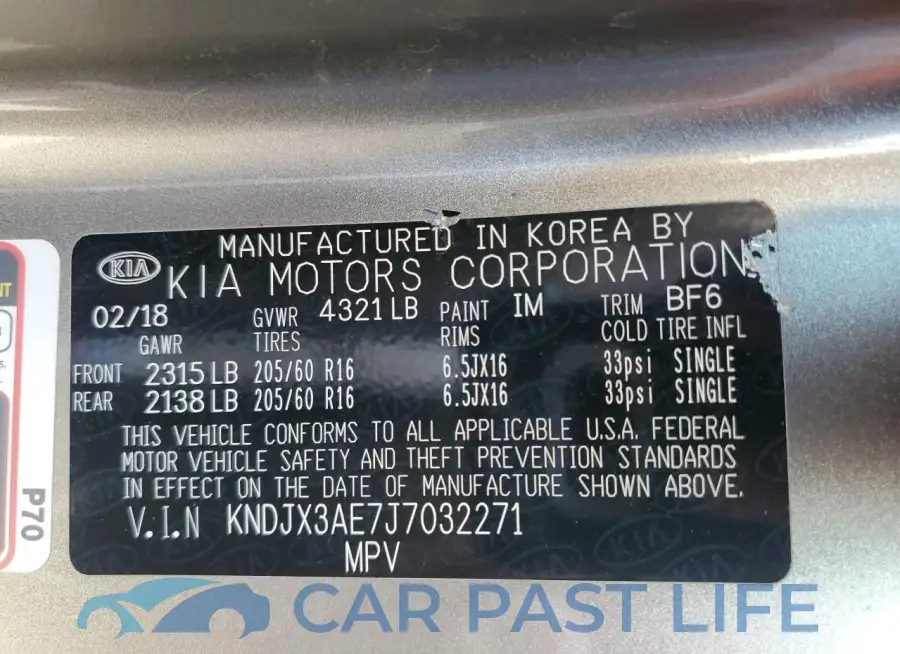 KNDJX3AE7J7032271# 12