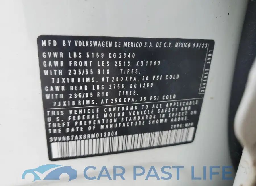 3VVNB7AX8RM013904# 14