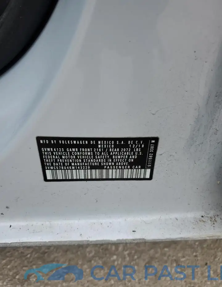 3VWC57BU4KM143229# 12