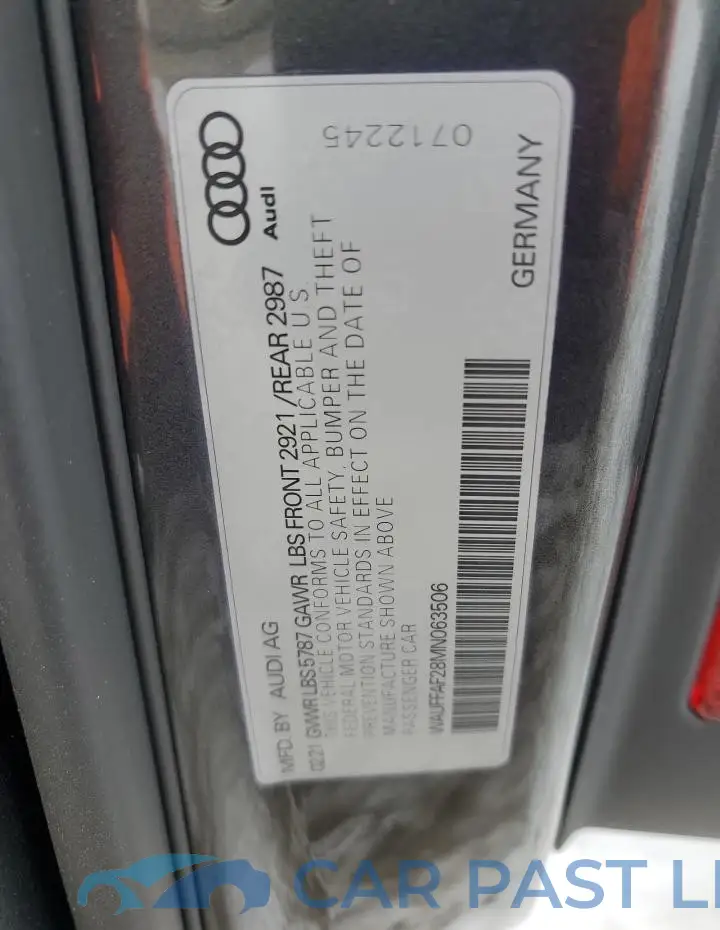 WAUFFAF28MN063506# 12