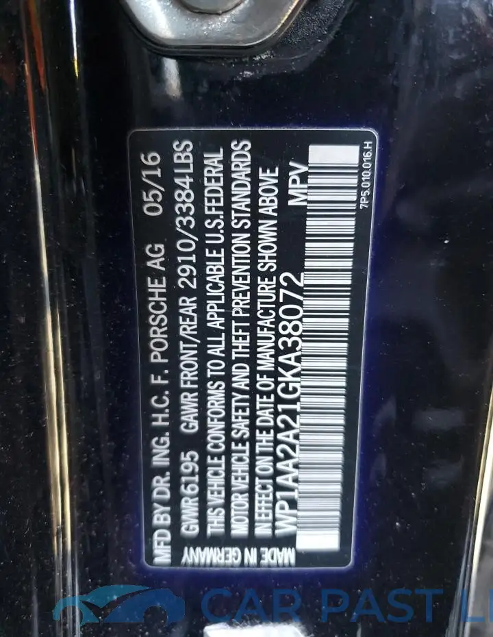 WP1AA2A21GKA38072# 13