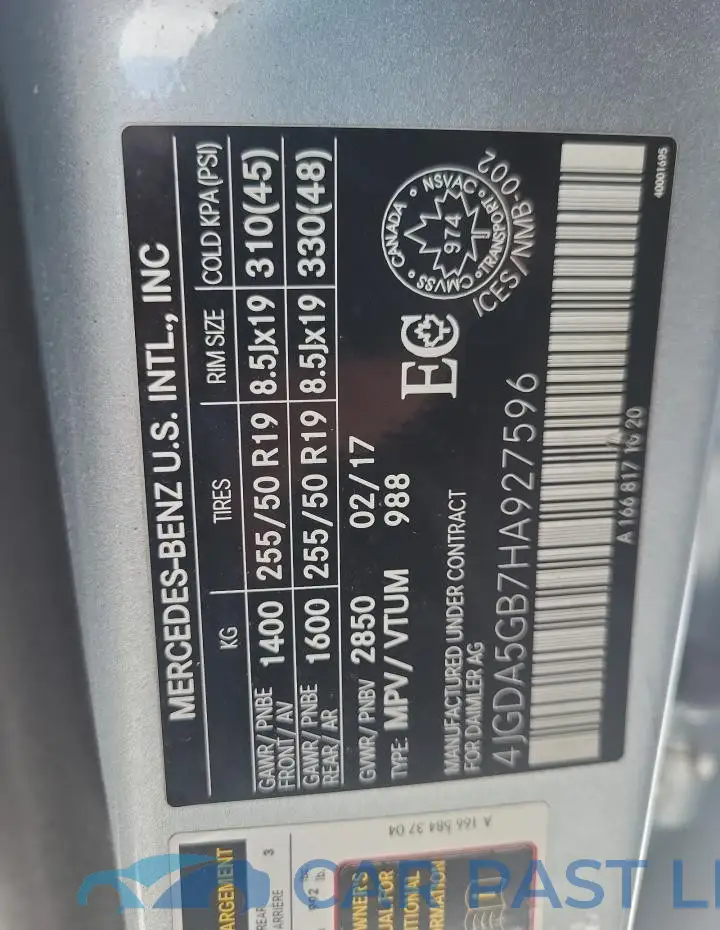 4JGDA5GB7HA927596# 13