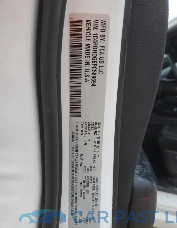 1C4RDHDG6PC589694# 13