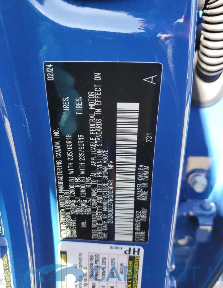 2T2ADCEZ7RC005048# 14