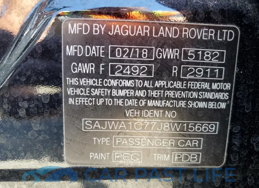 SAJWA1C77J8W15669# 13