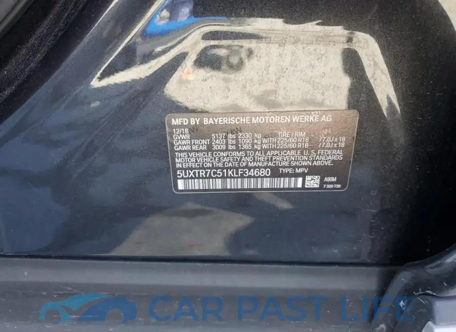 5UXTR7C51KLF34680# 13