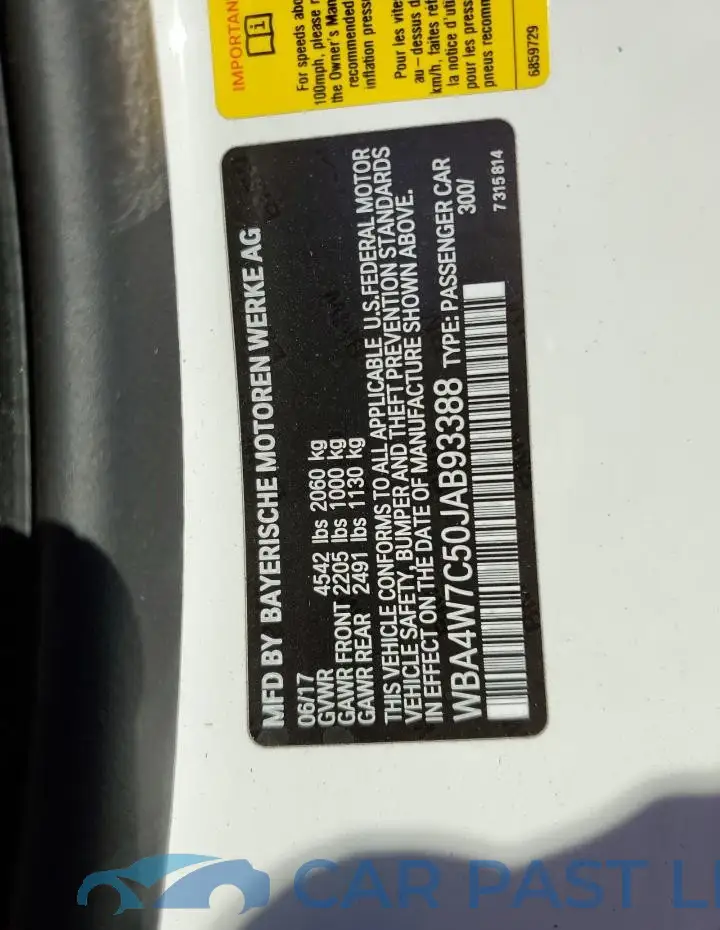 WBA4W7C50JAB93388# 12