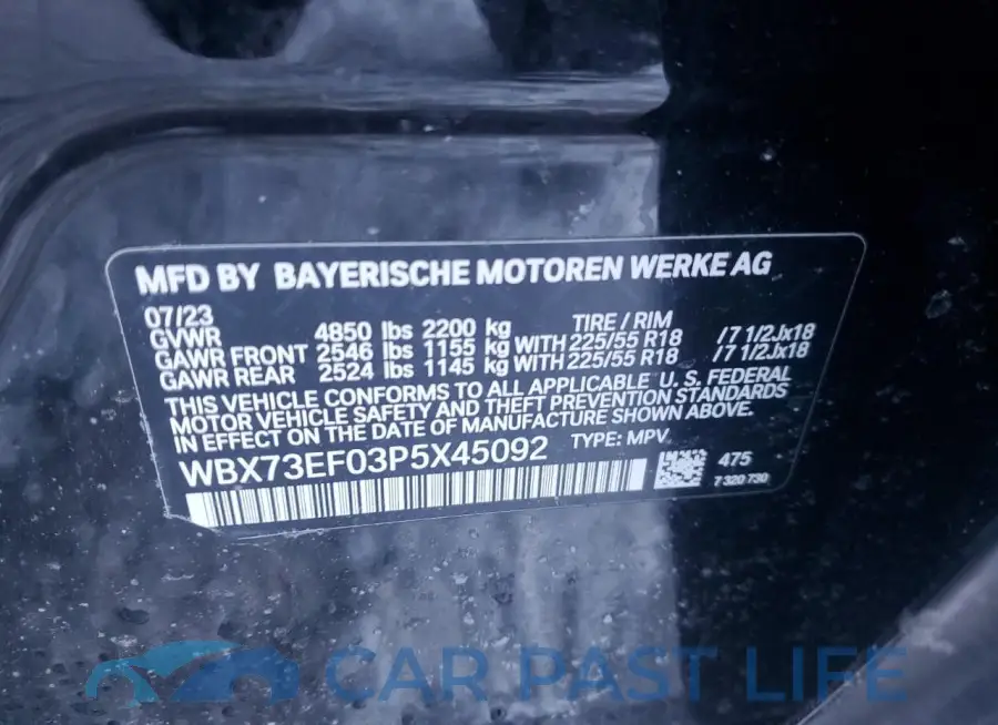 WBX73EF03P5X45092# 13