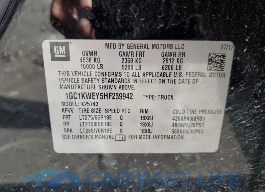 1GC1KWEY5HF239942# 12
