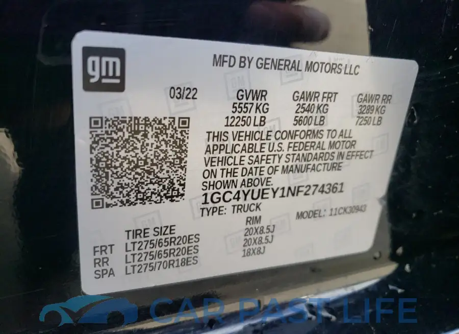 1GC4YUEY1NF274361# 14