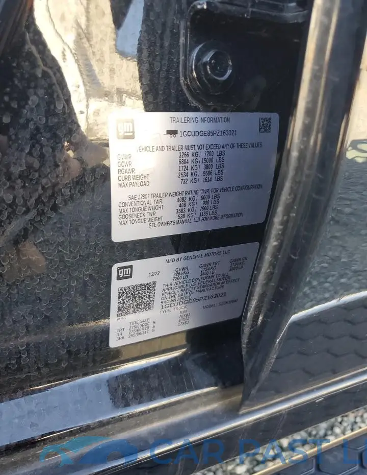 1GCUDGE85PZ163021# 12