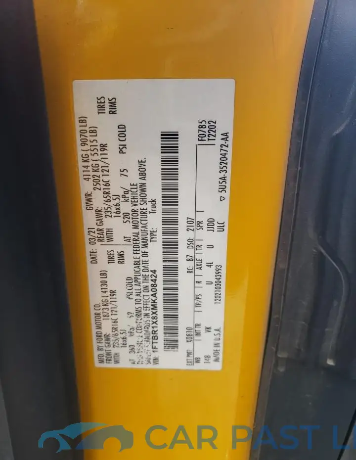 1FTBR1X8XMKA08424# 13