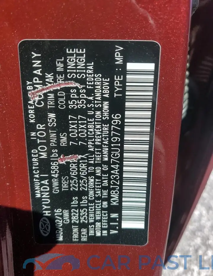 KM8J23A47GU197796# 12
