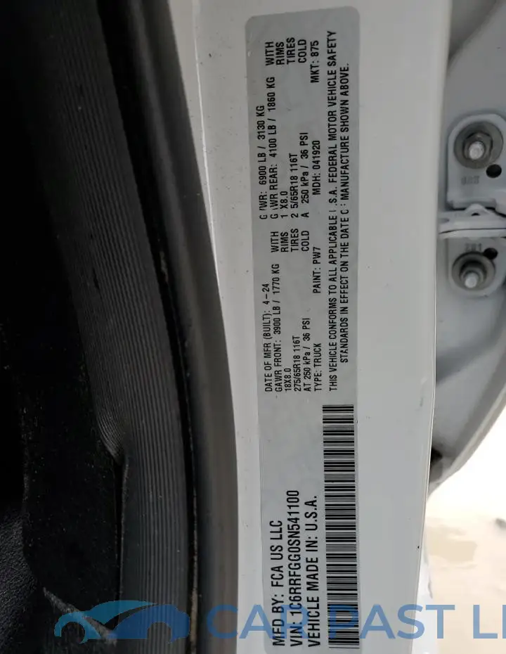 1C6RRFGG0SN541100# 12