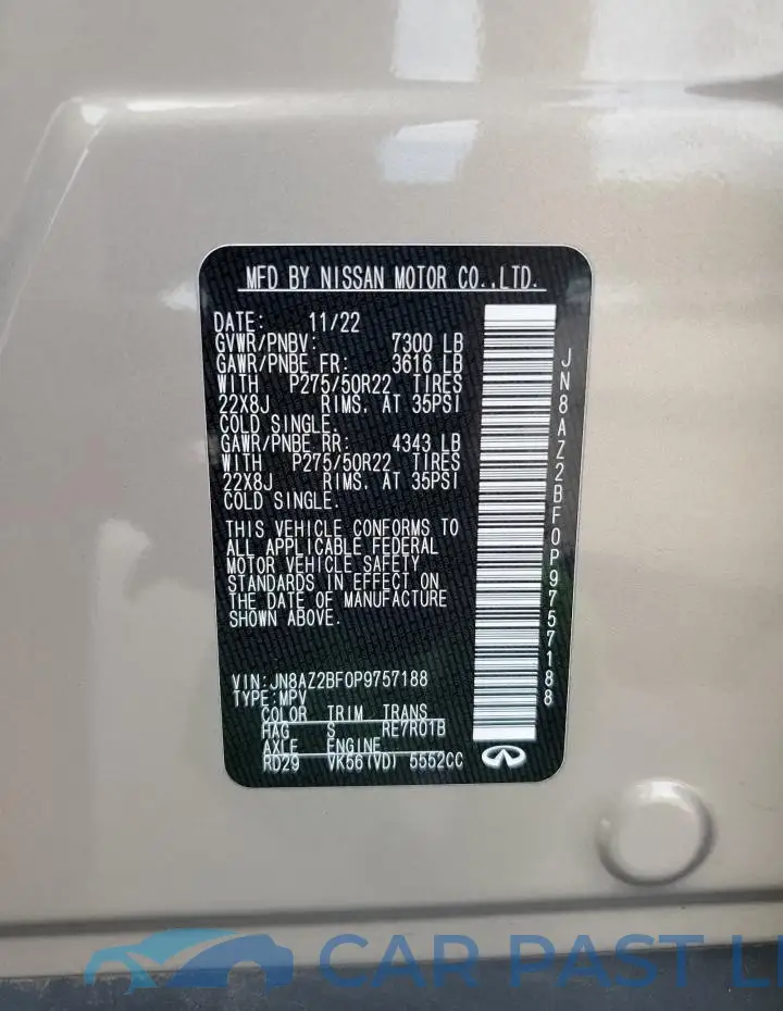 JN8AZ2BF0P9757188# 13