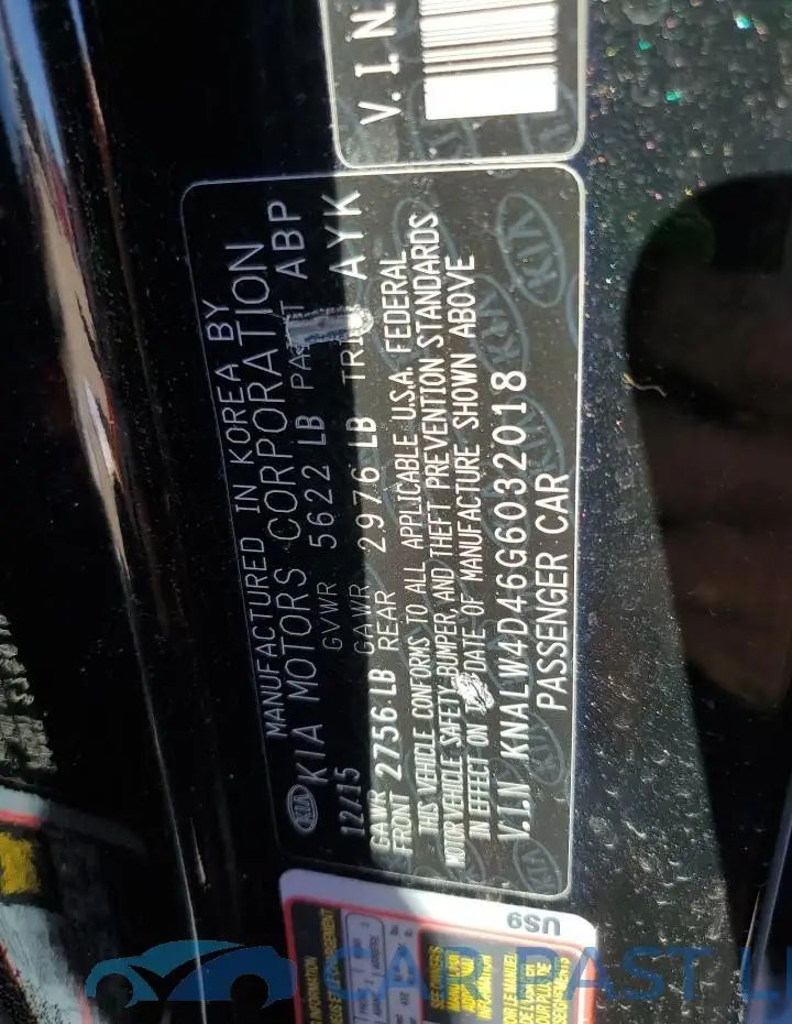 KNALW4D46G6032018# 12