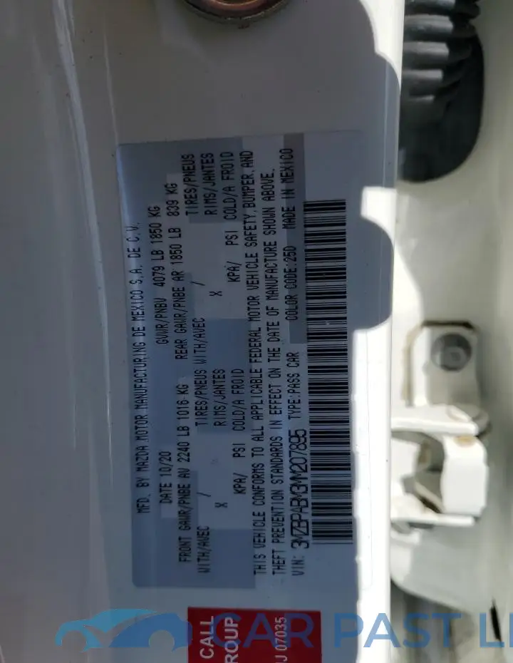3MZBPABM3MM207895# 12