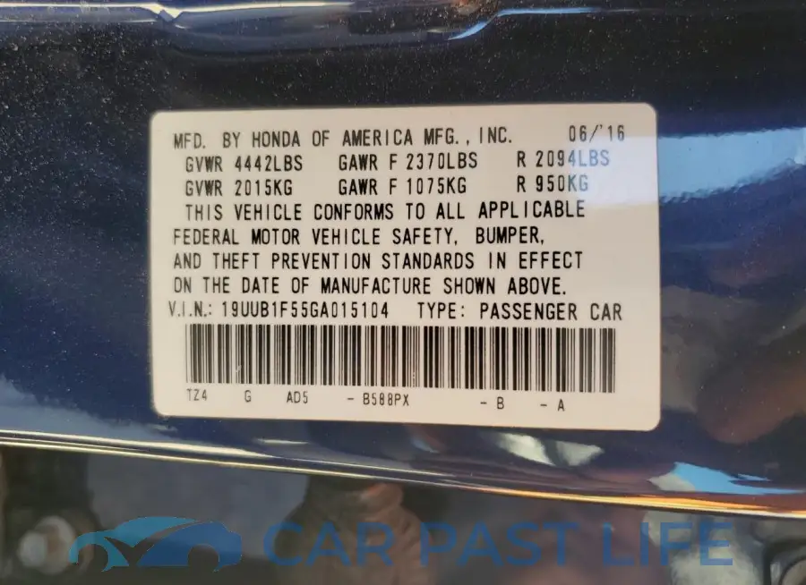 19UUB1F55GA015104# 13